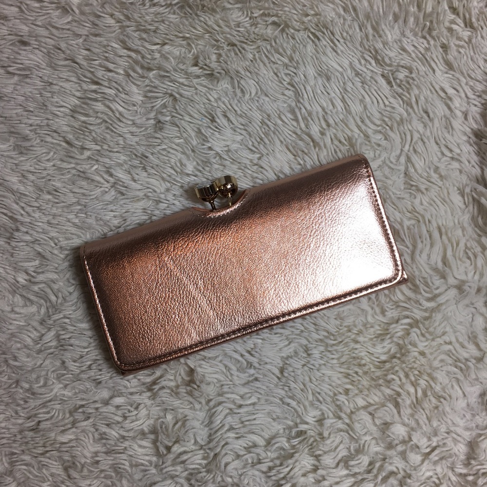 NWOT wallet beautiful rose gold diamond accents - Picture 2 of 11